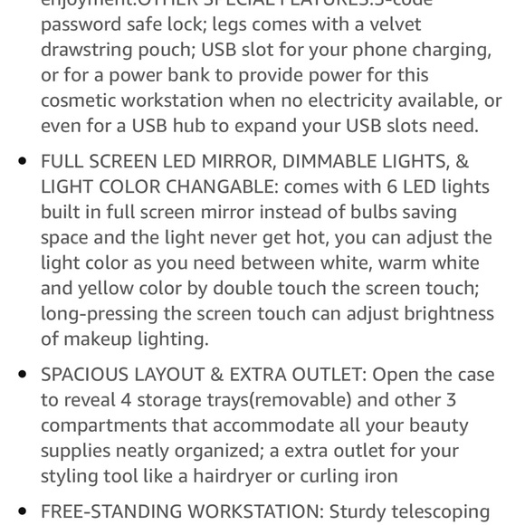 COPY - Large rolling makeup train studio. Has Bluetooth speakers dimmable light… - Picture 8 of 15